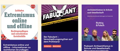 Ausschnitt aus der Website