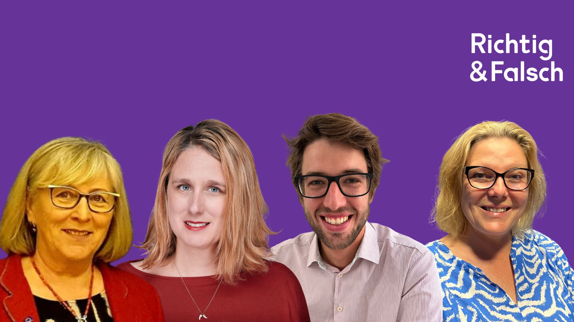 Coverbild mit den Gästen dieser Folge: Eva Lichtenberger, Marion Breitschopf, Felix Stadler und Kathrin Stainer-Hämmerle.