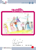 Bunte Kinderzeichnung mit verschiedenen Familienmitgliedern.