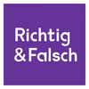 Logo Podcast Richtig & Falsch, lila Hintergrund