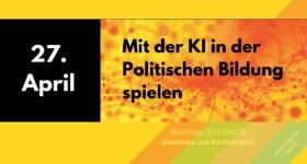 Banner: Mit der KI in der Politischen Bildung spielen
