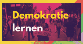 Banner Online Dossiers 'Demokratie lernen'