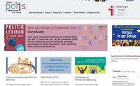 Screenshot der Homepage www.politik-lernen.at