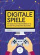 Cover der Broschüre Digitale Spiele im Geschichtsunterricht & in der Politischen Bildung. Auf dem Titelbild ist ein Computerbildschirm mit gelbem Hintergrund abgebildet, auf dem der Titeltext steht. Darunter halten zwei stilisierte Hände mit roten Är