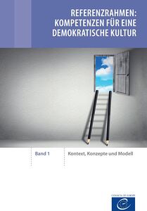 Auf dem Cover der Publikation ist eine Wand mit einem geöffneten Fenster zu sehen. Beim geöffneten Fenster lehnen zwei Bleistifte, deren Schatten eine Leiter zeigt. Durch das geöffnete Fenster ist ein blauer Himmel mit Wolken zu sehen. 