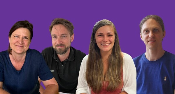 Coverbild mit den Gästen dieser Folge: Saskia Hula, Wolfgang Buchberger, Nicoletta Slama und Jakob Feyerer.