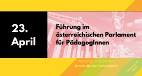 Banner Führung durch das österreichische Parlament