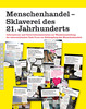Gelber Umschlag, auf dem die einzelnen Plakate der Wanderausstellung als Miniaturen abgebildet sind.