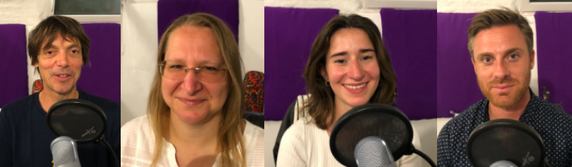 Coverbild mit den Gästen dieser Folge: Bernhard Köhle, Kati Schneeberger, Larissa Lojic und Markus Kraushofer.